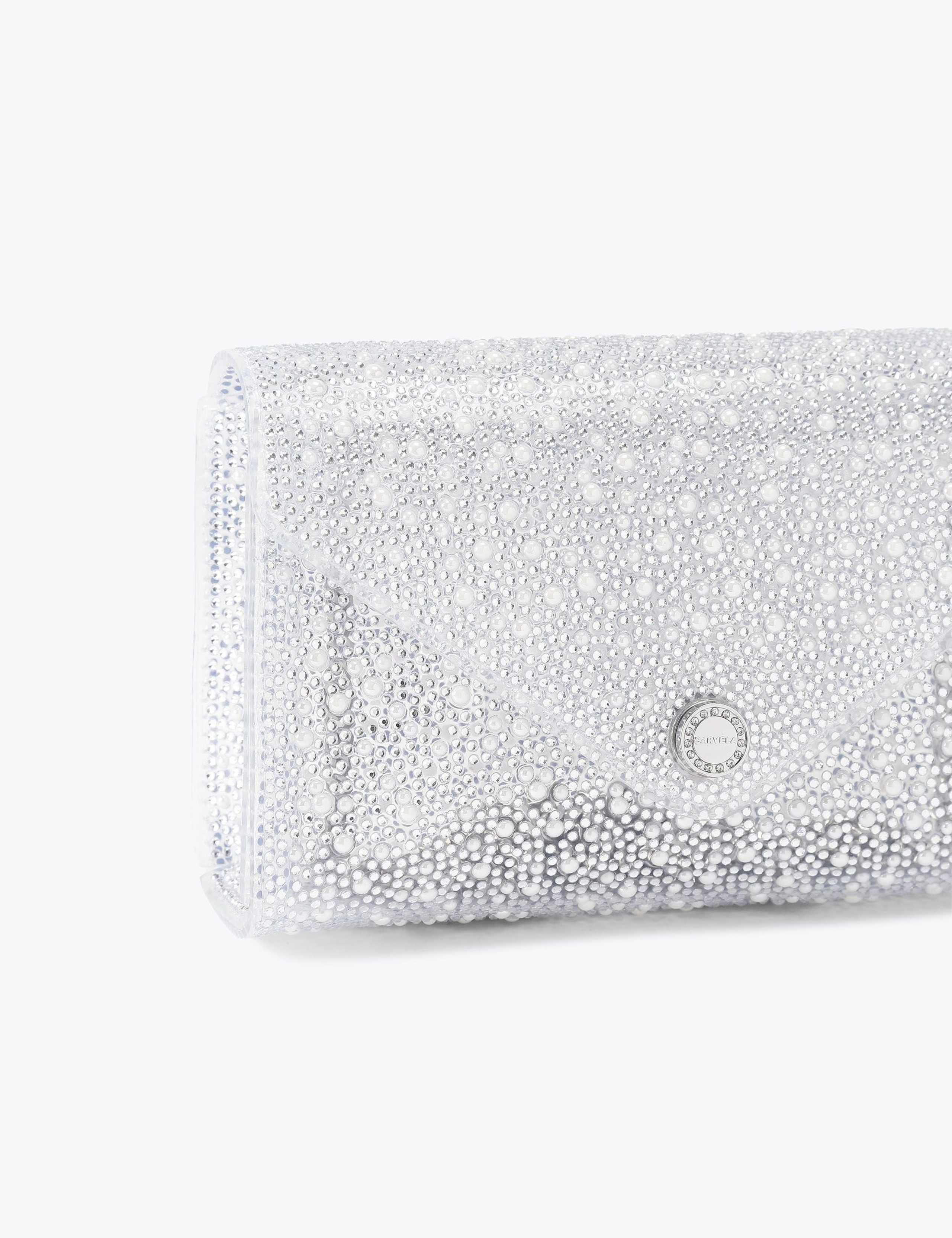 Carvela clutch-veske med pyntet kjede-stropp, importert fra Storbritannia