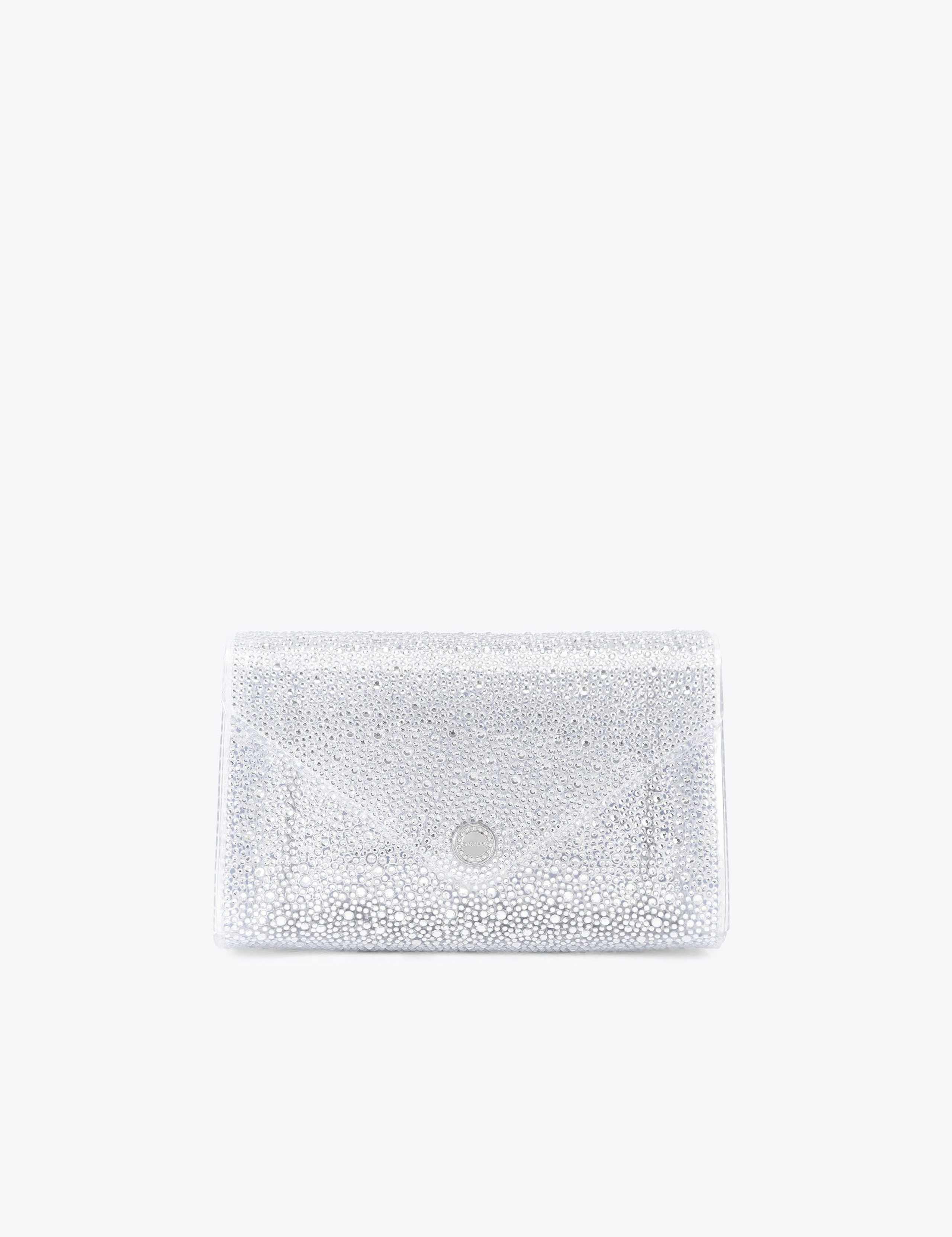 Carvela embellished chain strap clutch bag, imported from the UK