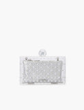 Carvela clutch bag clear perspex with crystals - British product