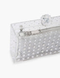 Carvela clutch bag clear perspex with crystals - British product