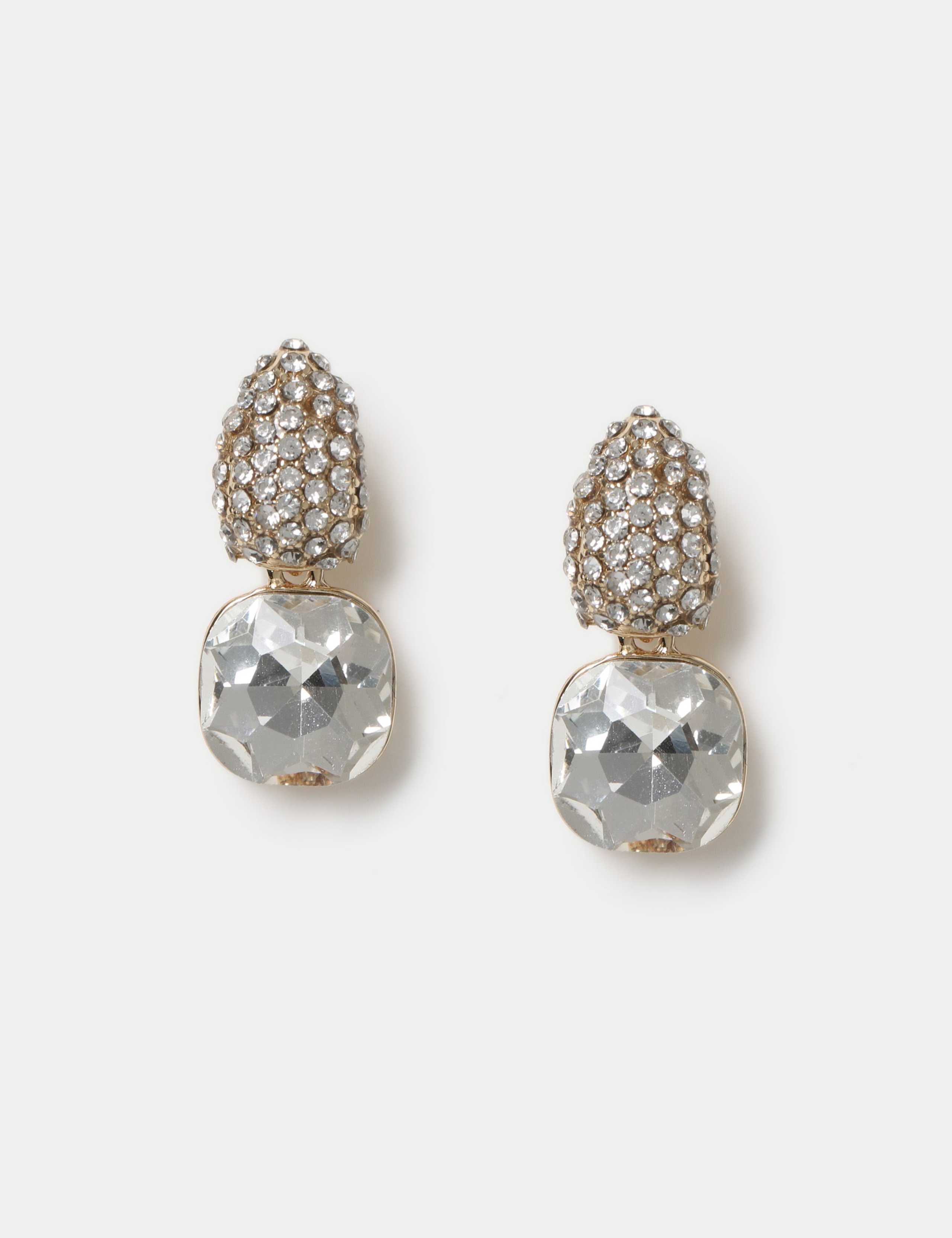 M&S embellished crystal mini drop earrings, UK version