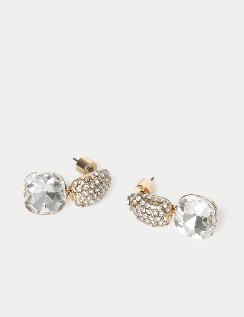 M&S embellished crystal mini drop earrings, UK version