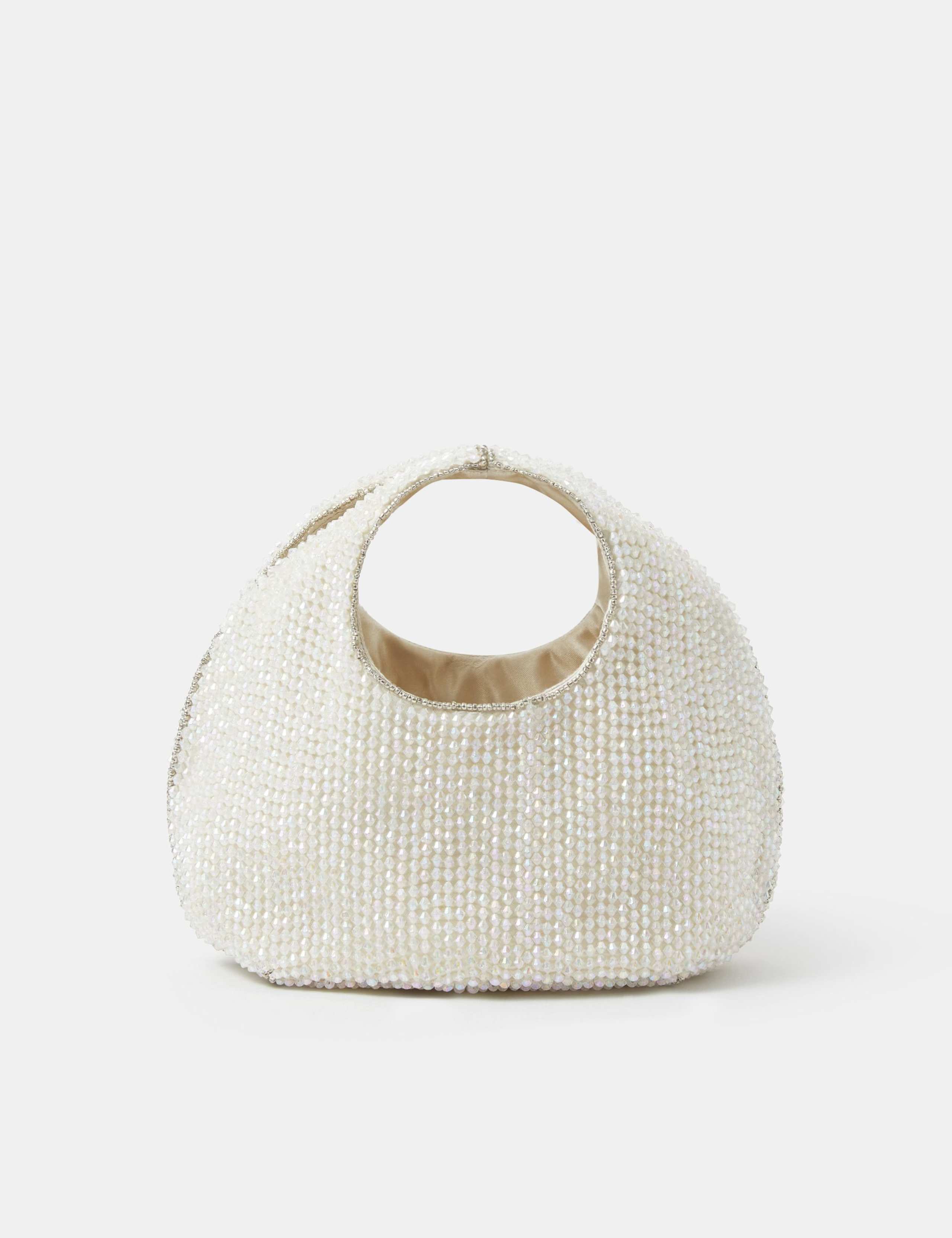 Accessorize embellished grab bag with glittery beads - British product