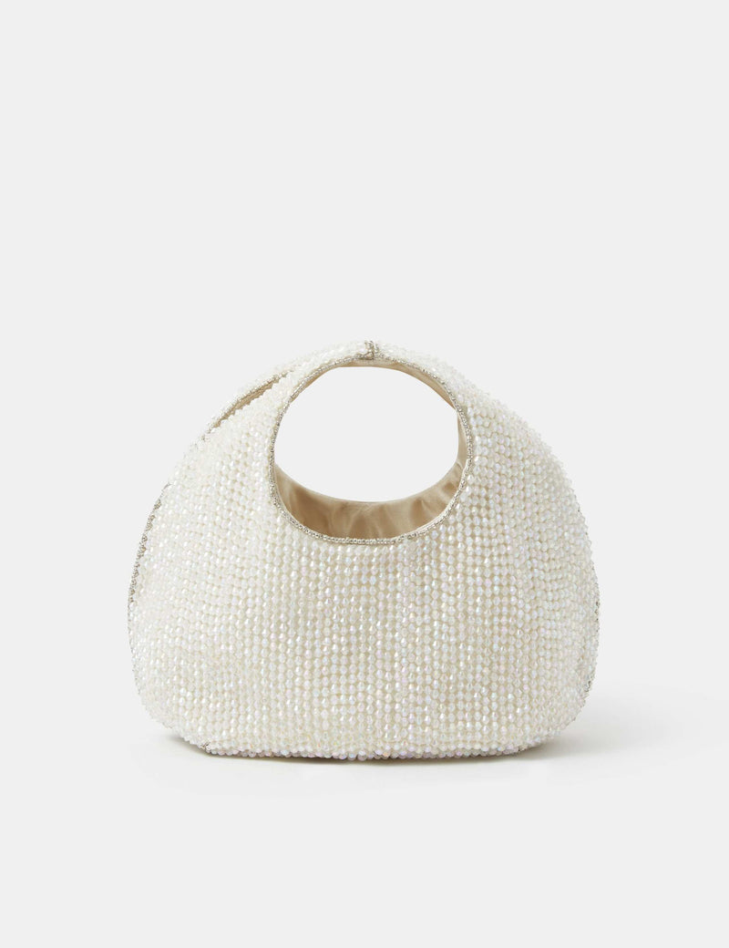 Accessorize embellished grab bag with glittery beads - British product