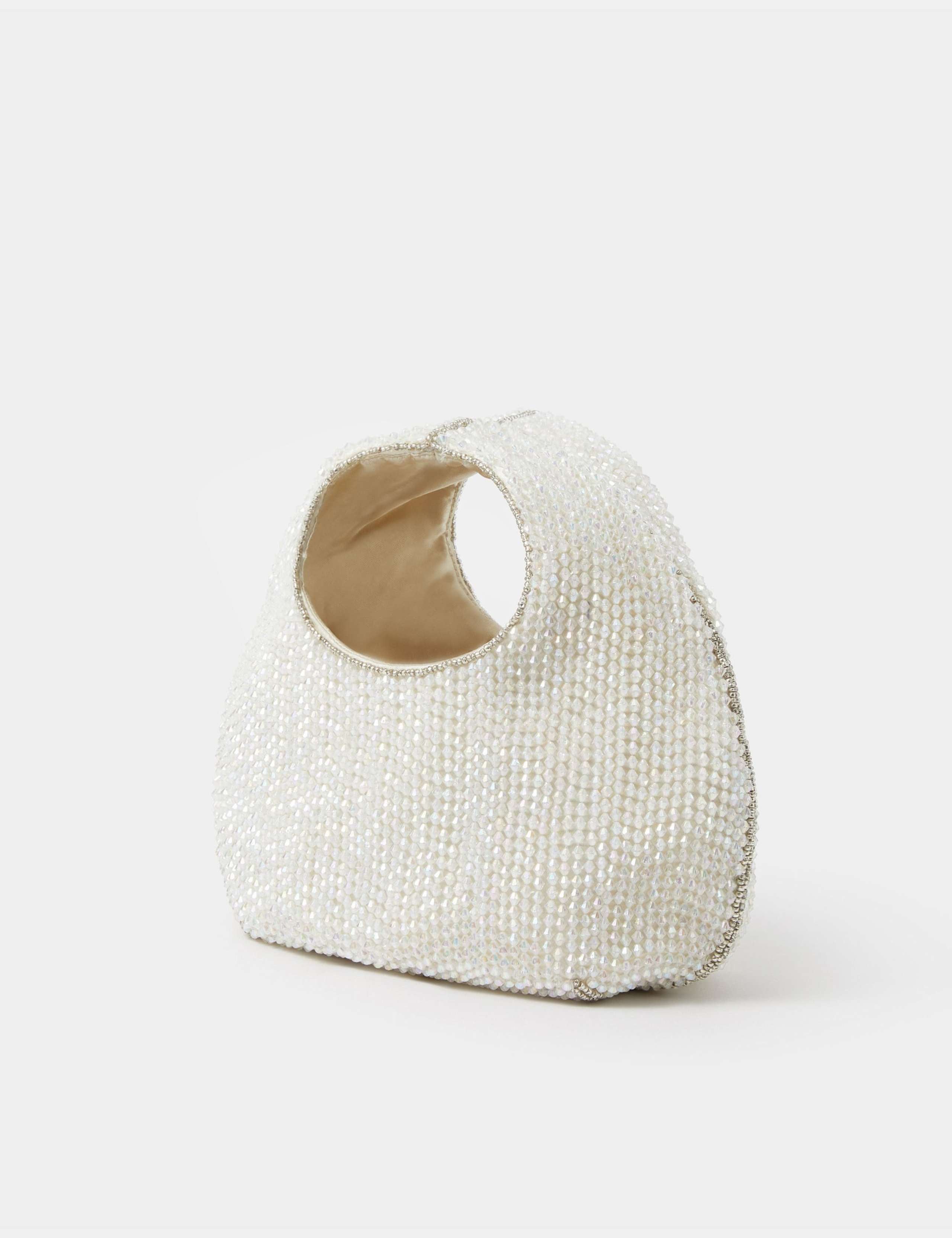 Accessorize embellished grab bag with glittery beads - British product