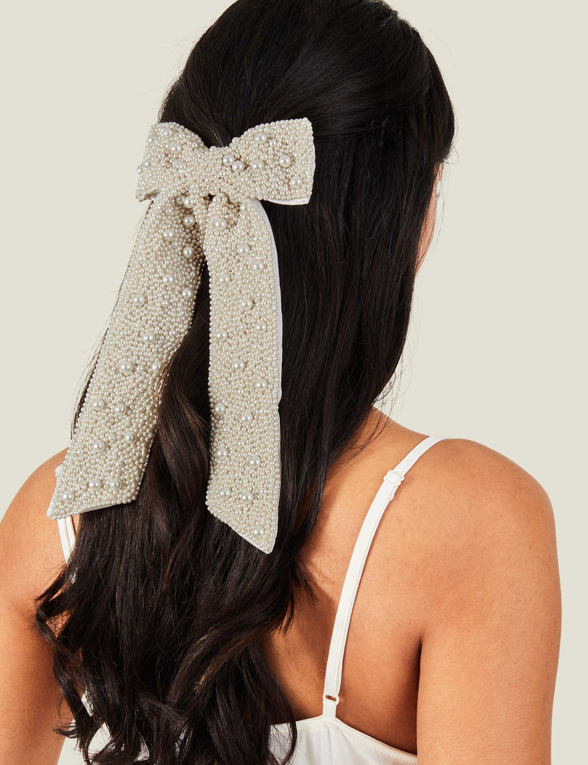 Accessorize embellished pearl bow hair clip, imported from the UK