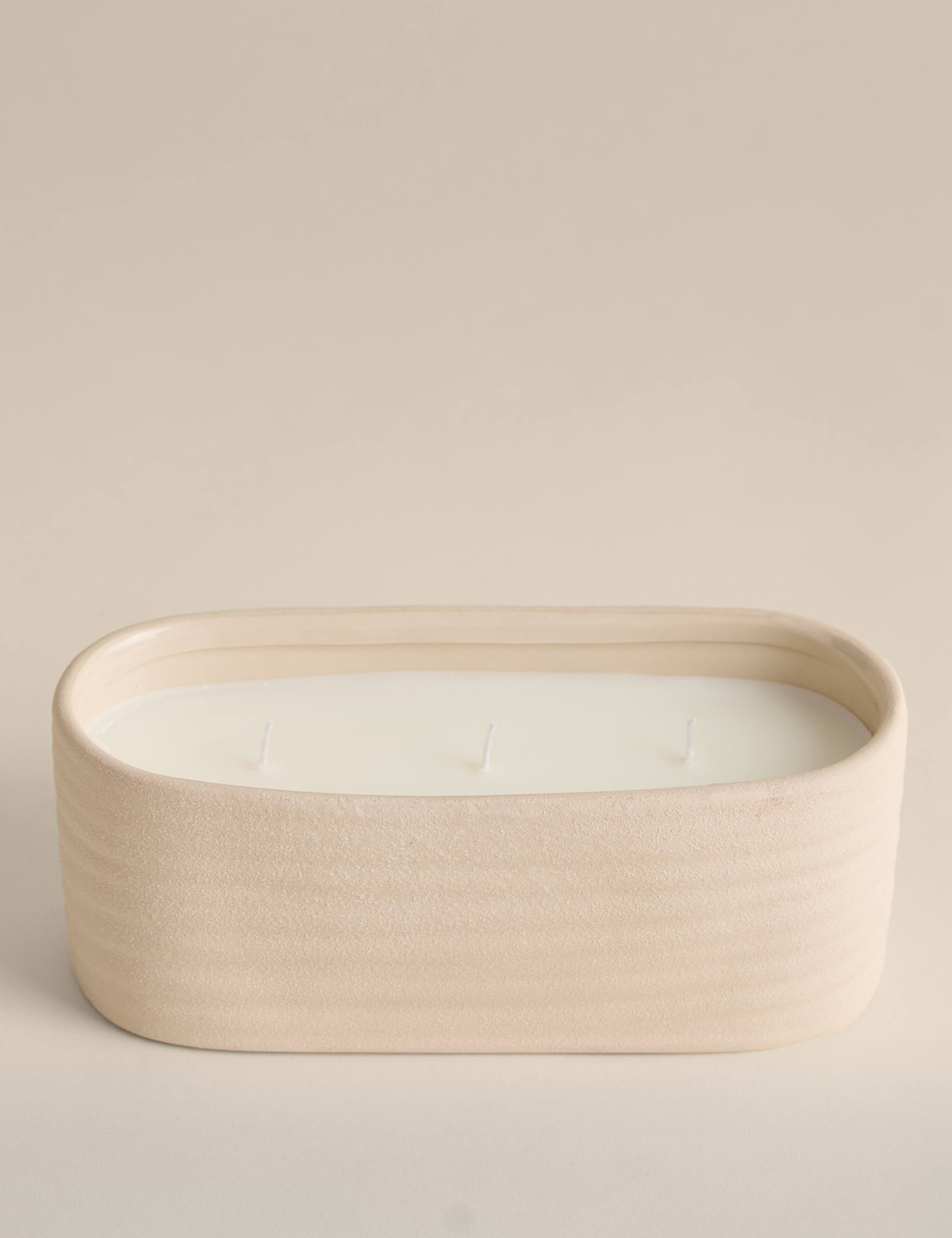Ember ceramic 3 wick candle, imported from the UK