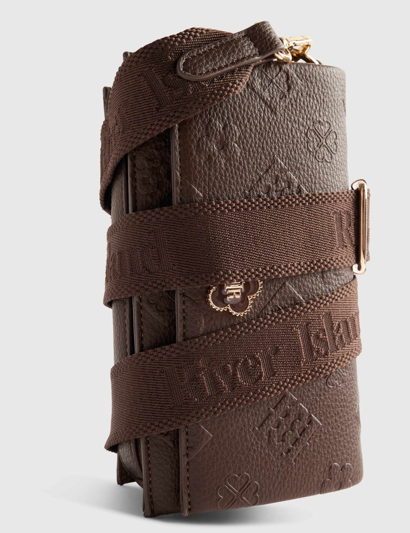 River Island embossed cross body bag chain strap, UK version
