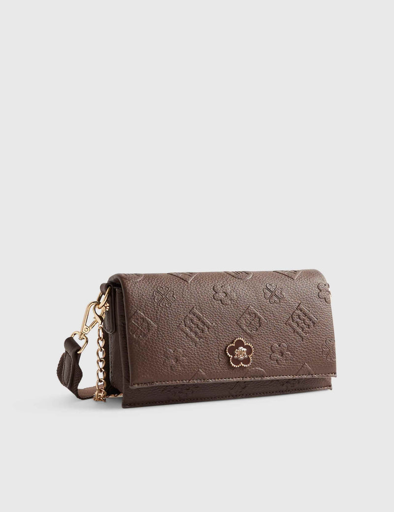 River Island embossed cross body bag chain strap, UK version
