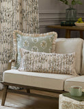 Sanderson embroidered Chinese lanterns scatter cushion (British brand)