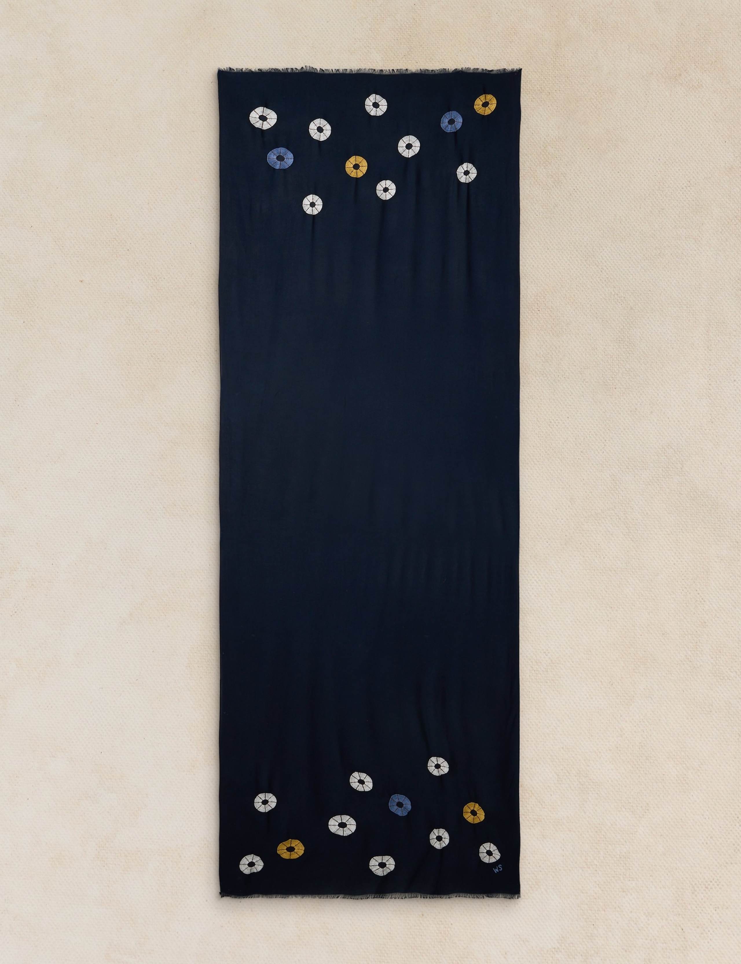 White Stuff embroidered scarf - British product