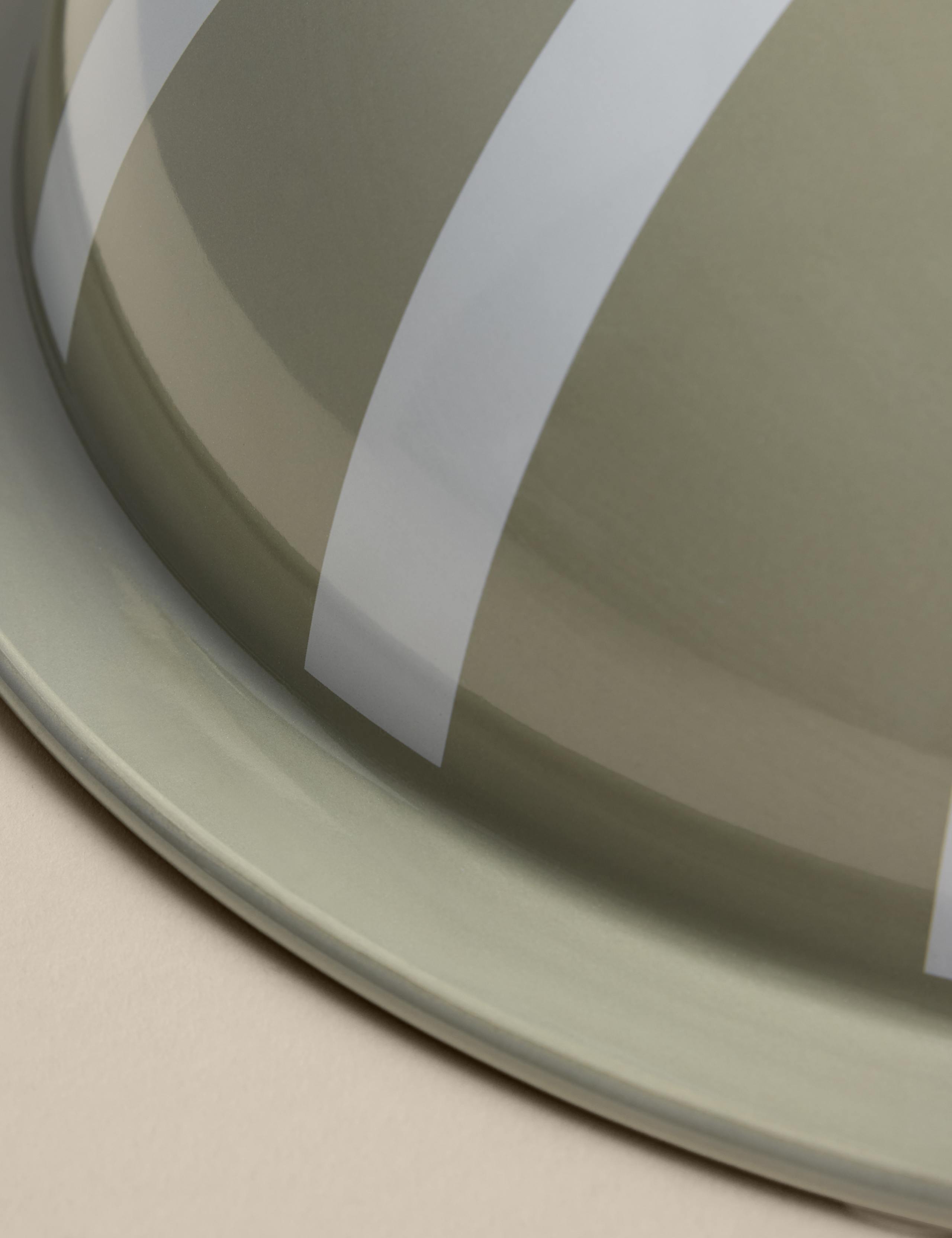M&S enamel striped serving bowl stoneware - British brand