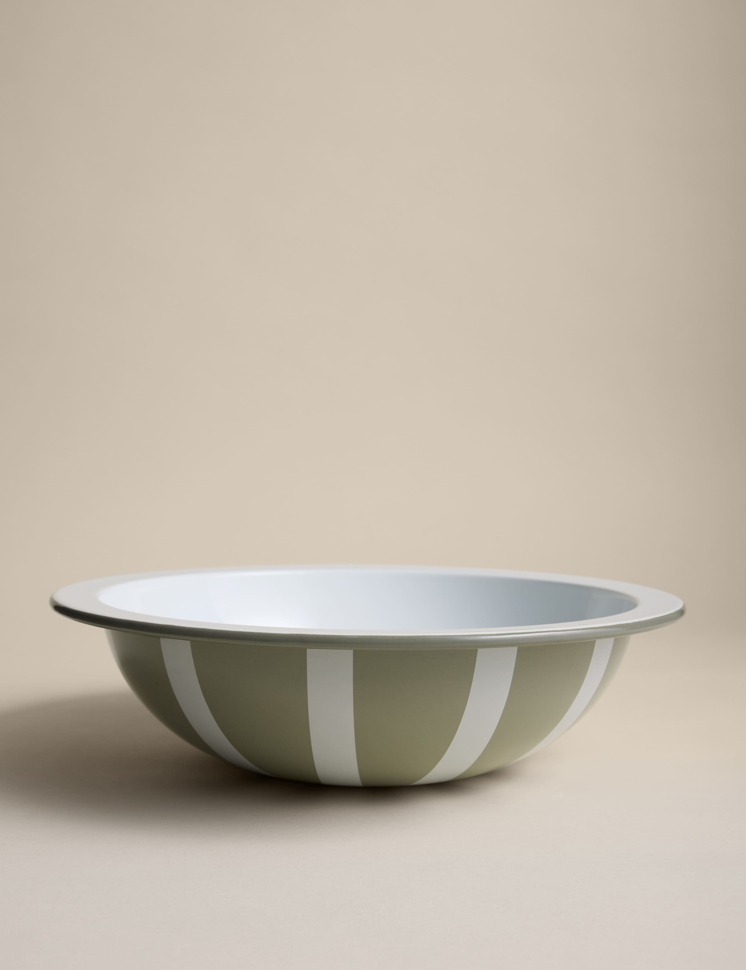 M&S enamel striped serving bowl stoneware - British brand