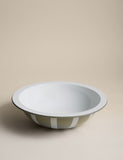 M&S enamel striped serving bowl stoneware - British brand
