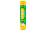 Effervescent vitamin B tablets with mango flavour, UK version