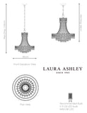 Laura Ashley Enid chandelier with crystal droplets (British brand)