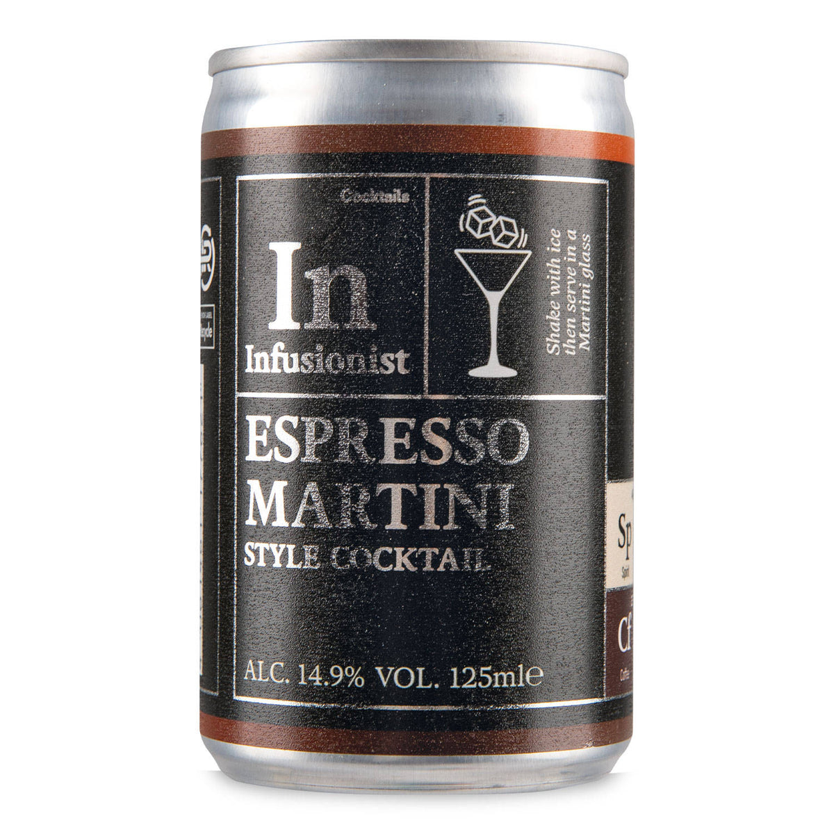 Espresso Martini cocktail can with coffee and spirit - British product