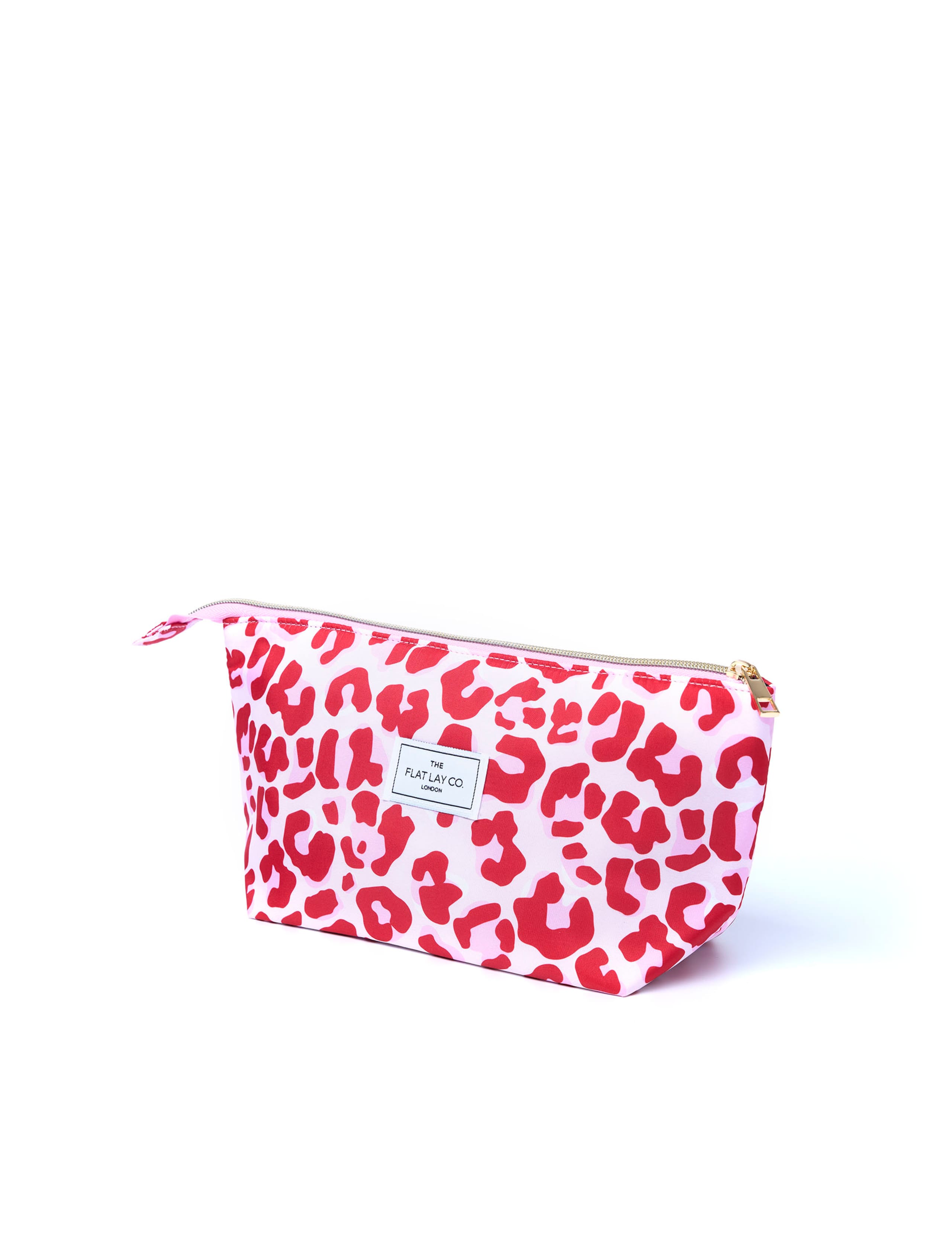 The Flat Lay Co. Essential Makeup Pouch Pink Leopard, UK version