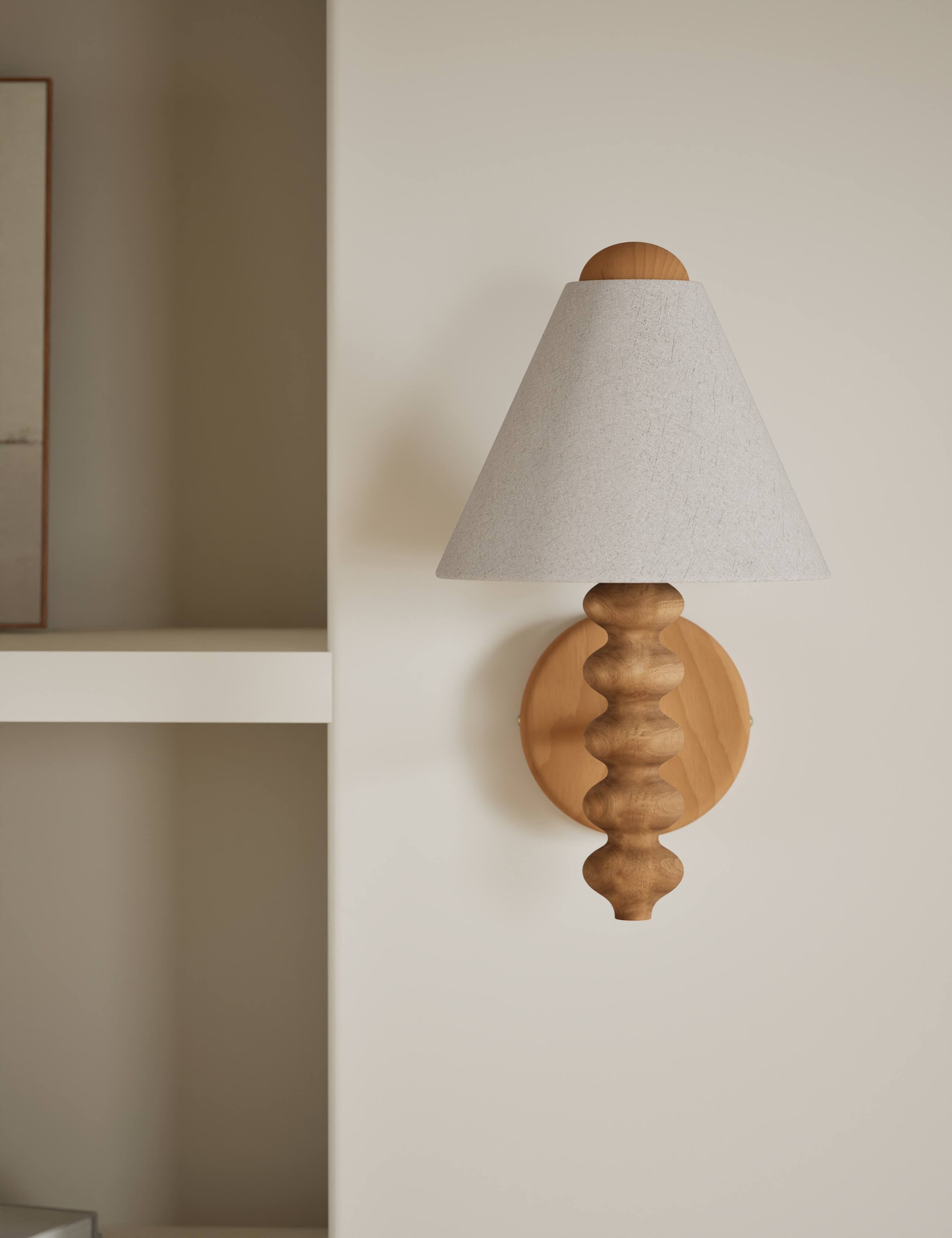 Evelyn Wood bobbin wall light (British brand)