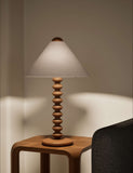 Evelyn wooden bobbin table lamp 50.5cm - British product