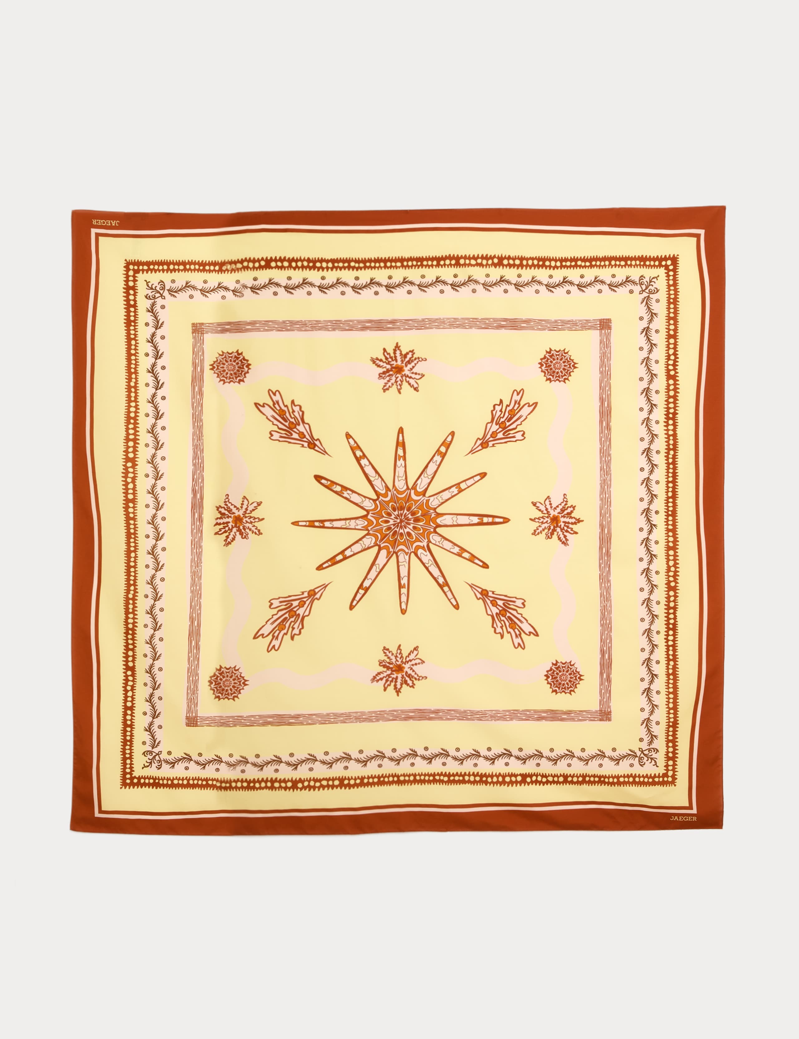 Jaeger extra large silk blend patterned scarf 130cm (British brand)
