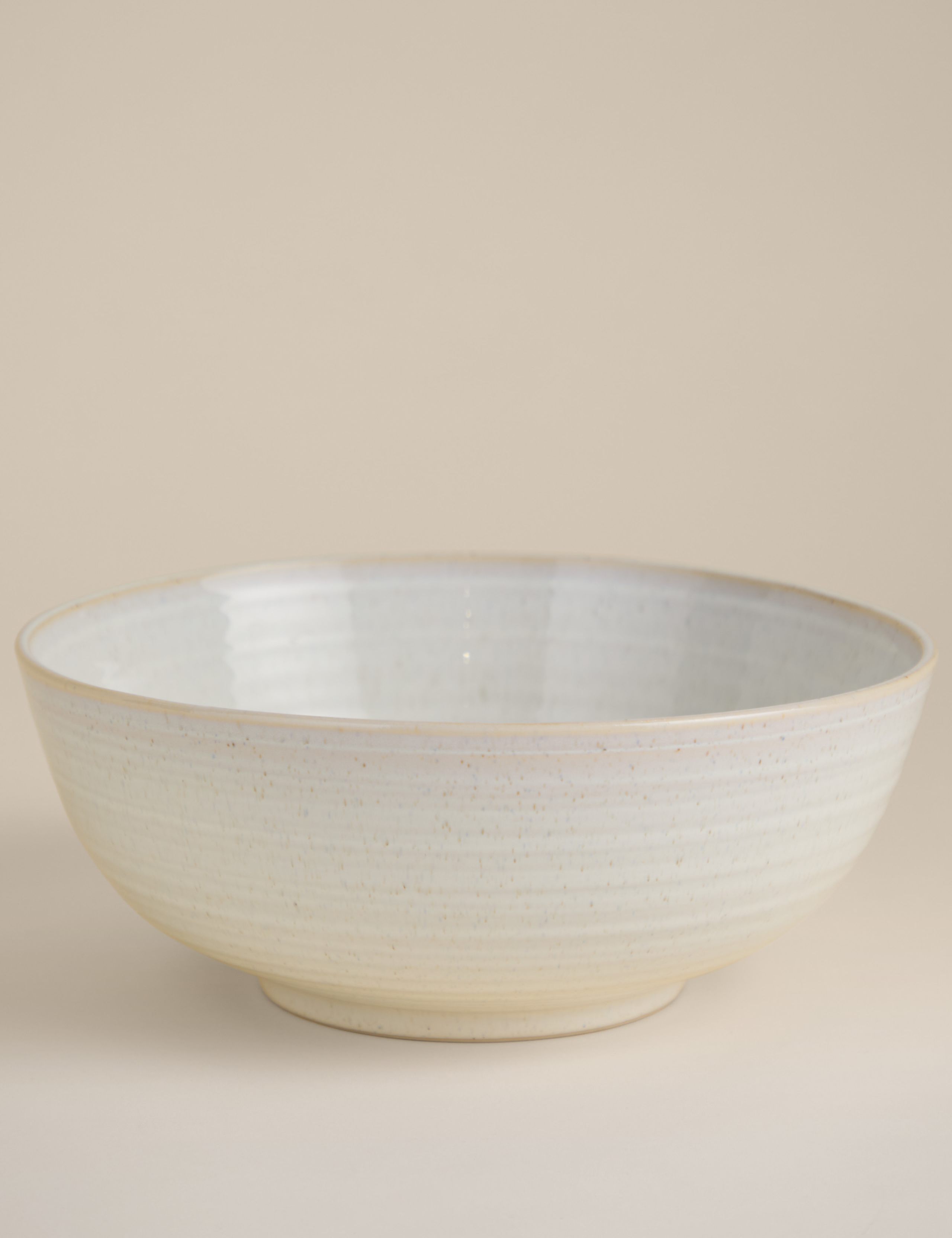 Extra large ribbed ceramic mixing bowl - British product