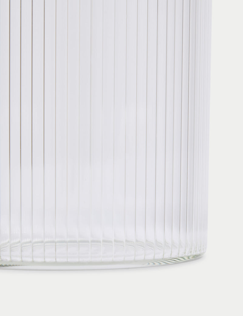 Extra Large Ribbed Glass Storage Jar