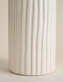 Extra large ridged ceramic vase for home decor (British brand)