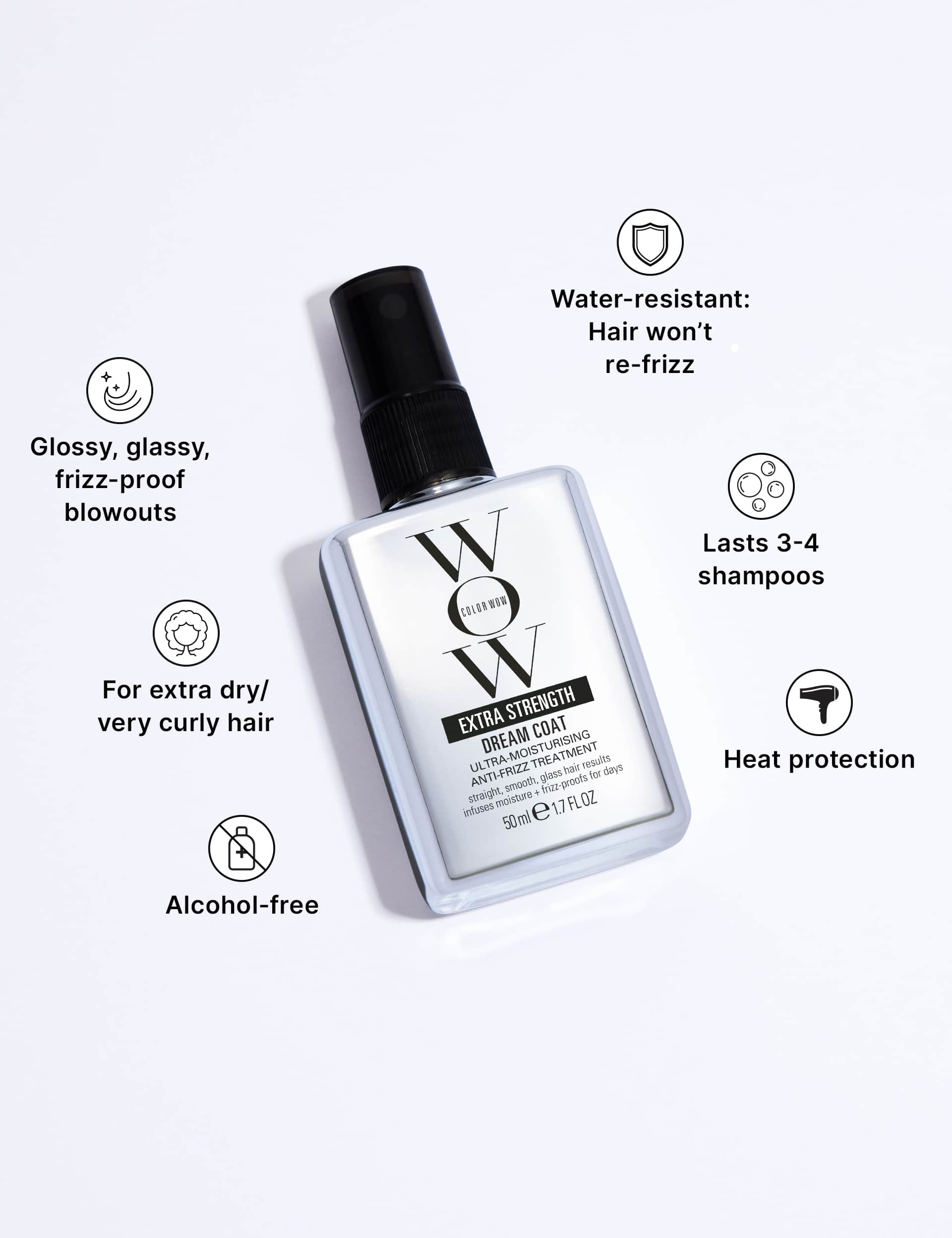 Dream Coat Extra Strength Travel Hair Styling Spray 50ml - British product