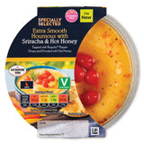 Extra smooth houmous with Sriracha and hot honey (British brand)