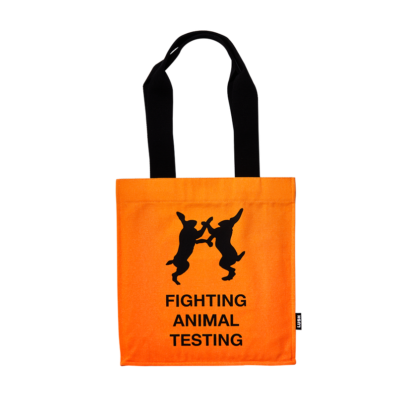 Lush tote bag fluoro orange, imported from the UK