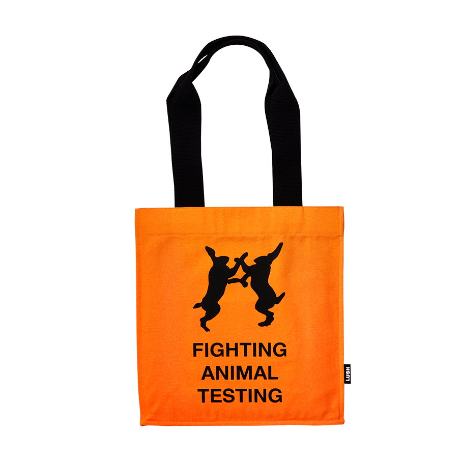 Lush tote bag fluoro orange, imported from the UK
