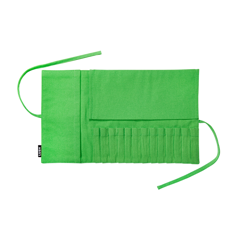 Fluoro green makeup brush wrap 45 x 27cm (British brand)