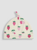 JoJo Maman Bébé baby hat cream cotton print, imported from the UK