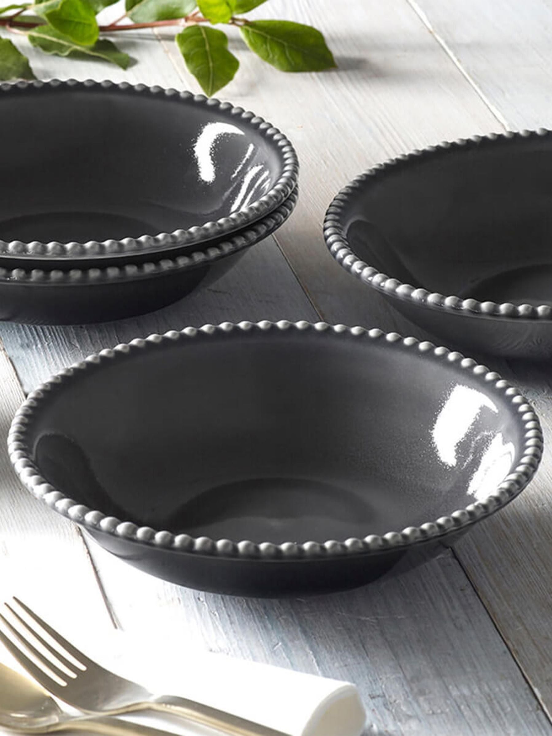 MM Living Set of 4 Glacier Bobble Pasta Bowls