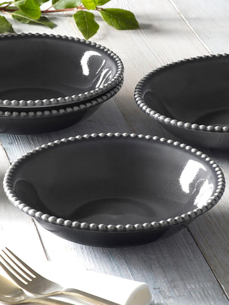 MM Living Set of 4 Glacier Bobble Pasta Bowls