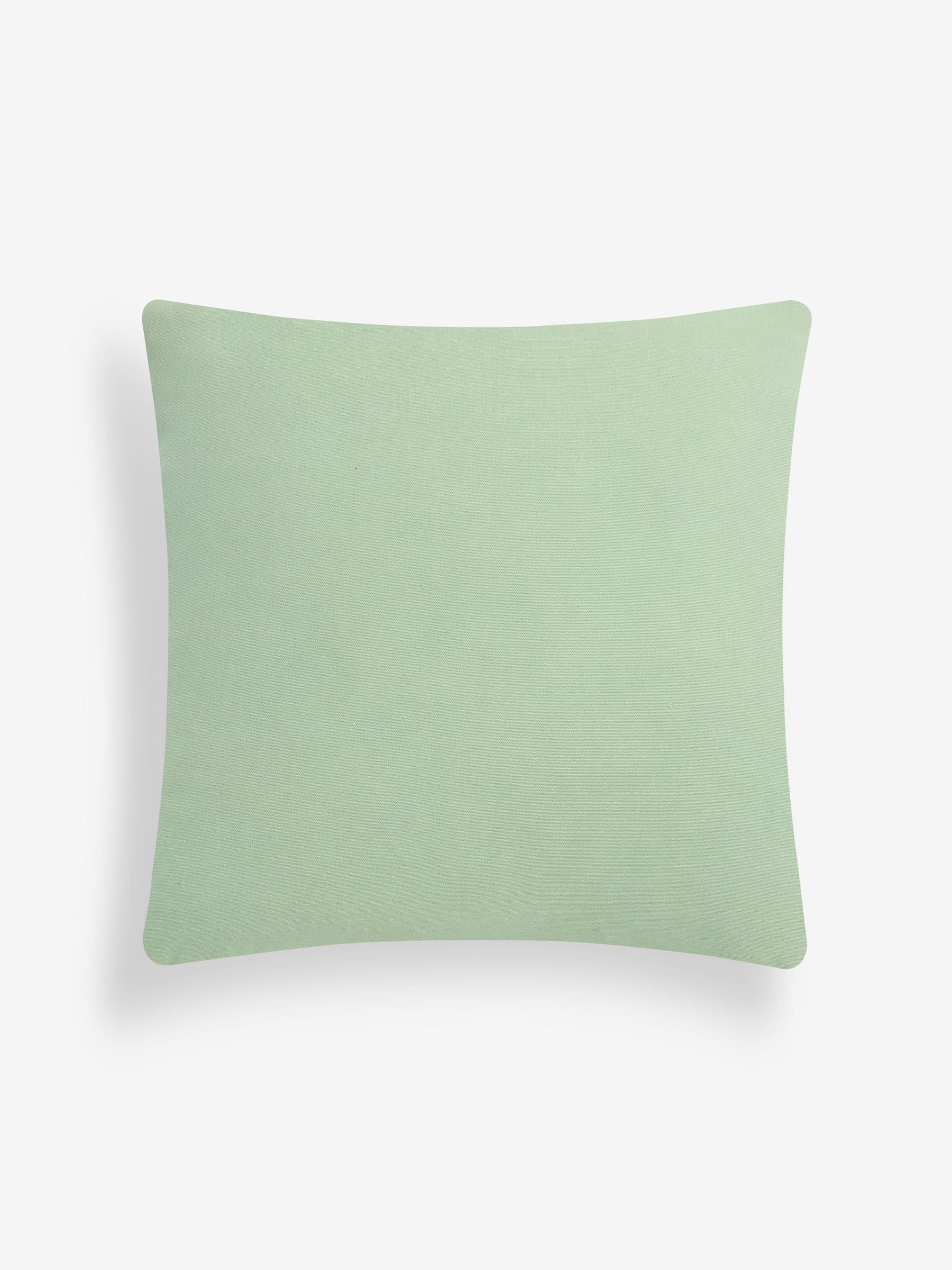 Sage green abstract floral print cushion, 50x50cm, imported from the UK
