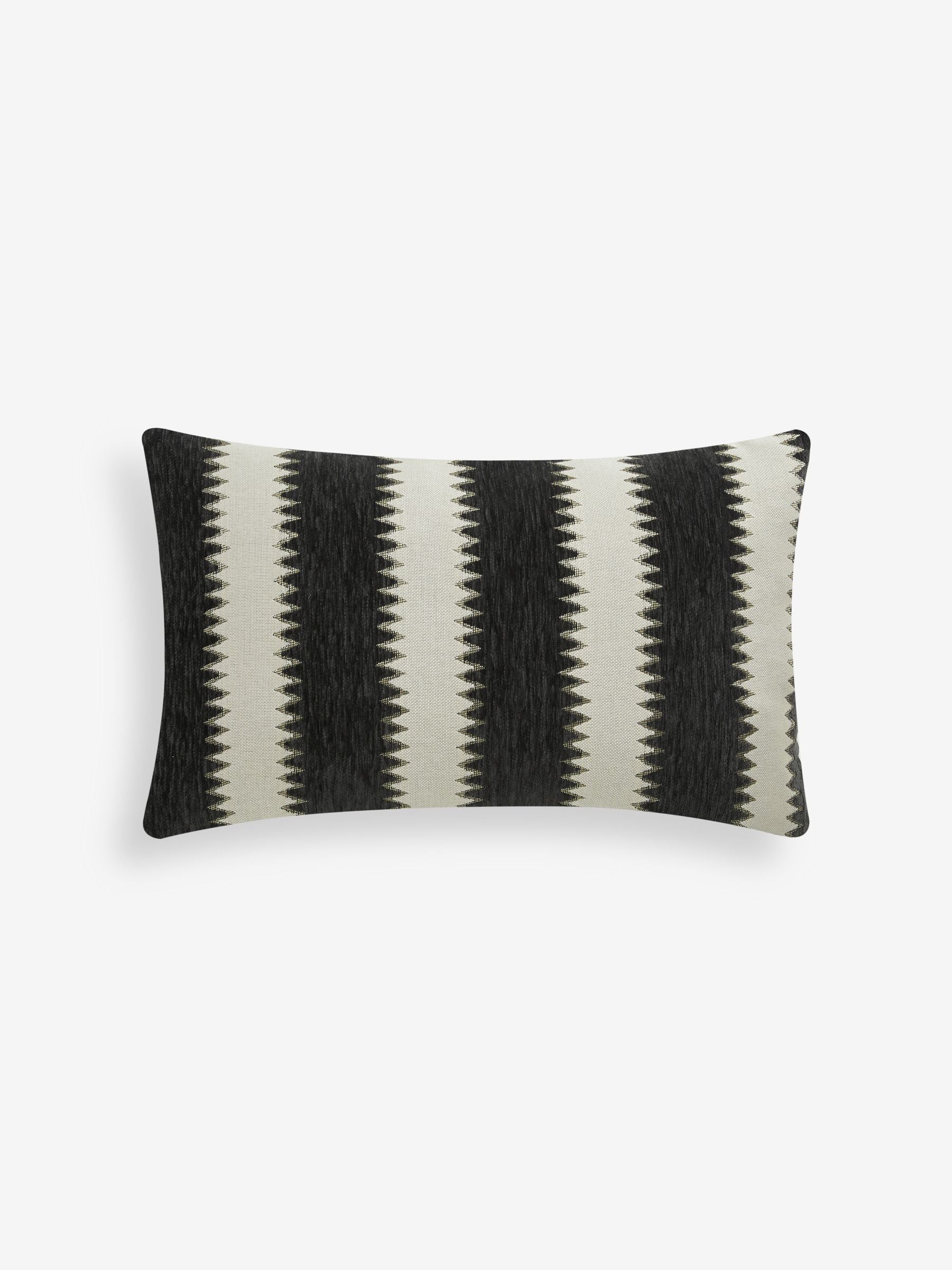 Black and white zig zag stripe cushion 40x59cm (British brand)