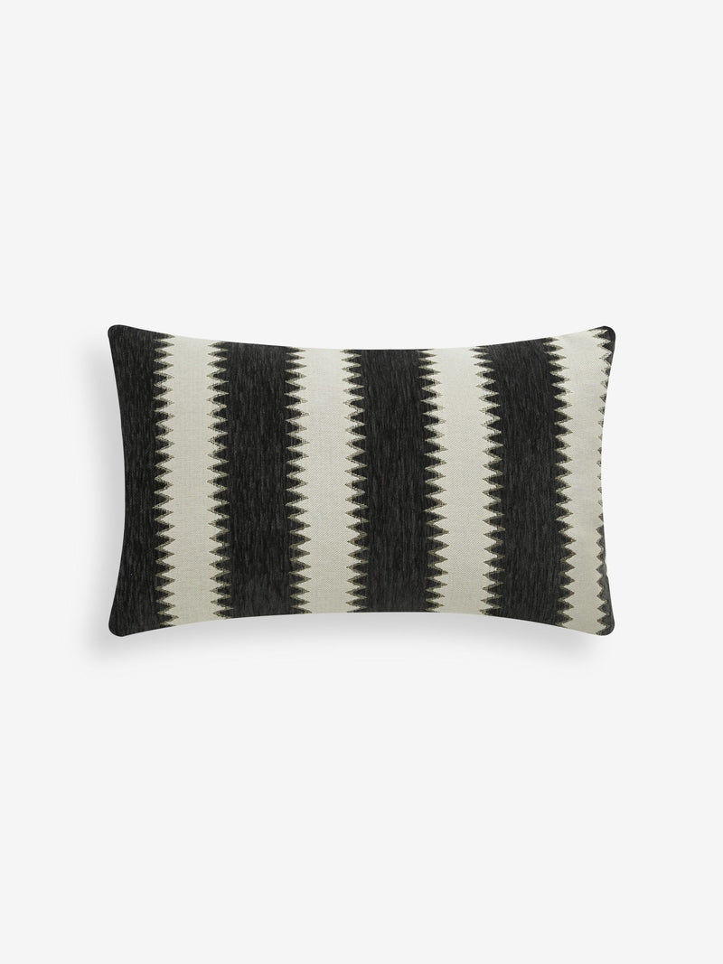 Black and white zig zag stripe cushion 40x59cm (British brand)
