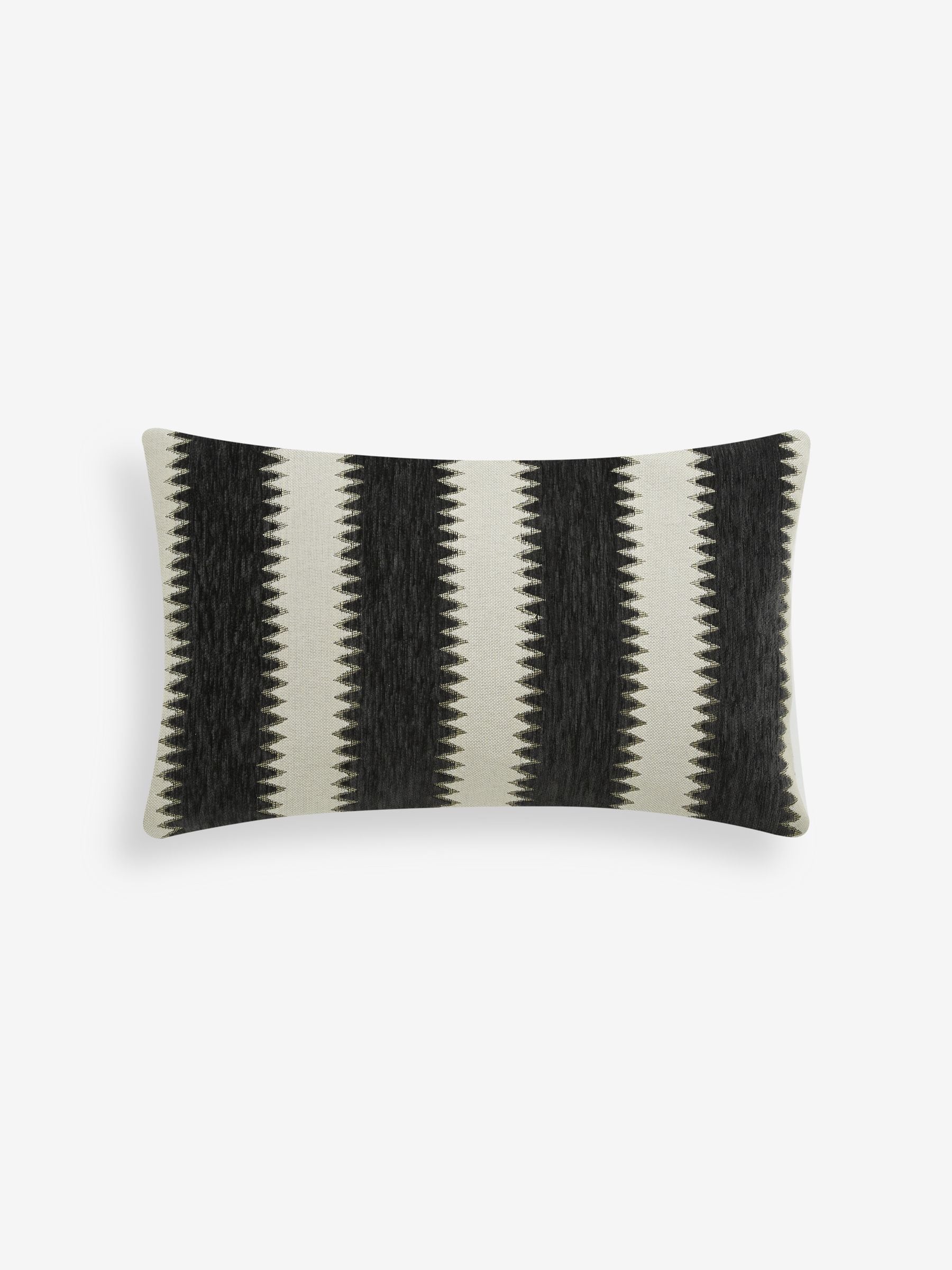 Black and white zig zag stripe cushion 40x59cm (British brand)