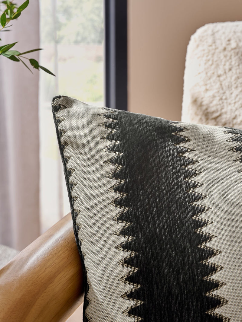 Black and white zig zag stripe cushion 40x59cm (British brand)