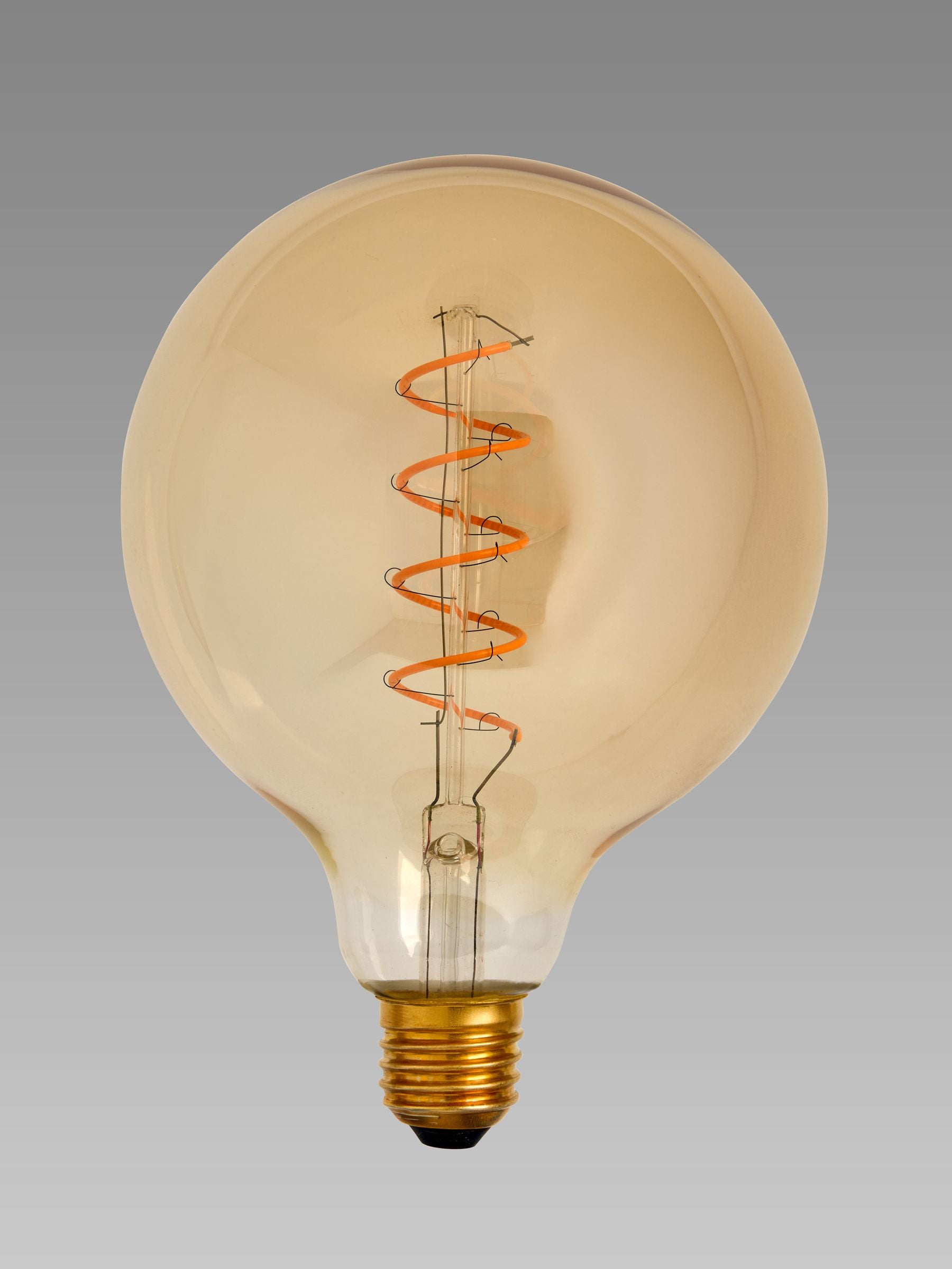 LED retro spiral globe bulb 125mm, imported from the UK