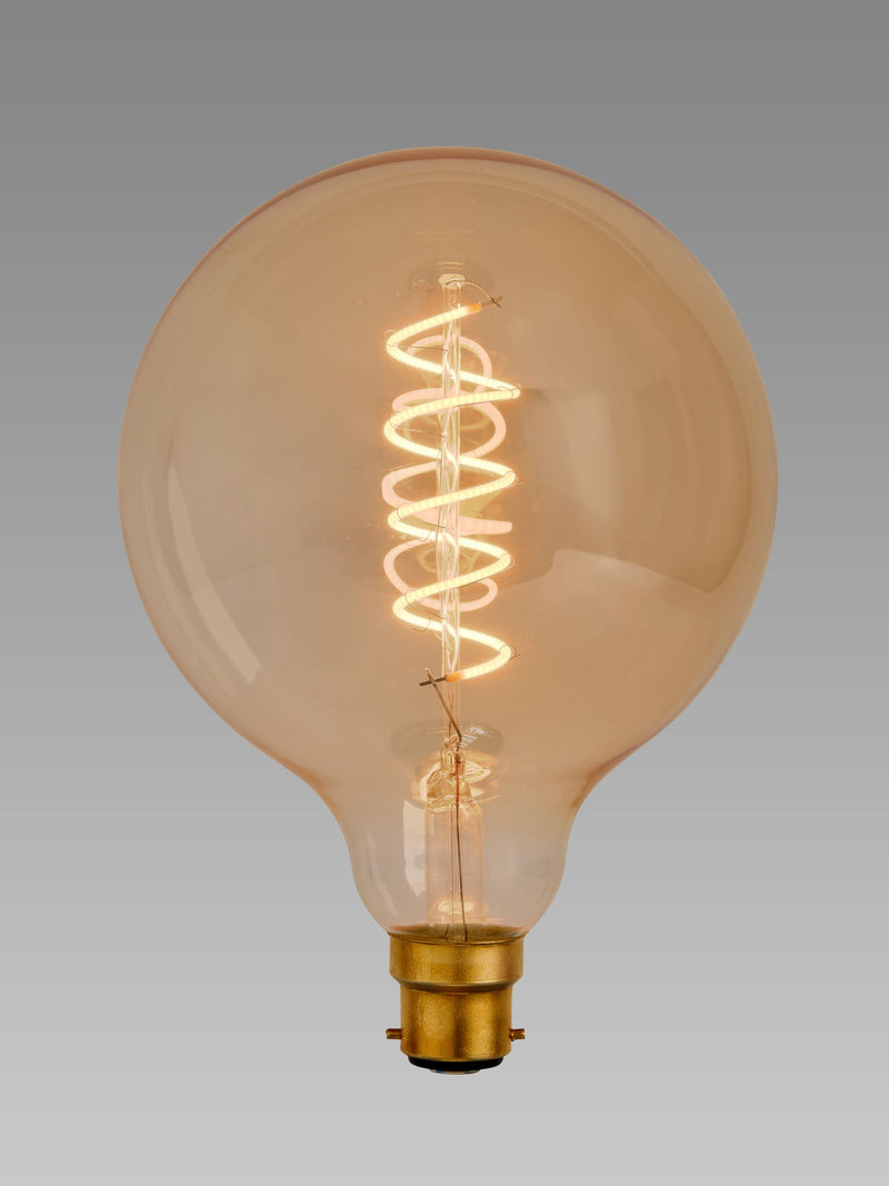 Retro spiral globe LED light bulb 4W BC - British product