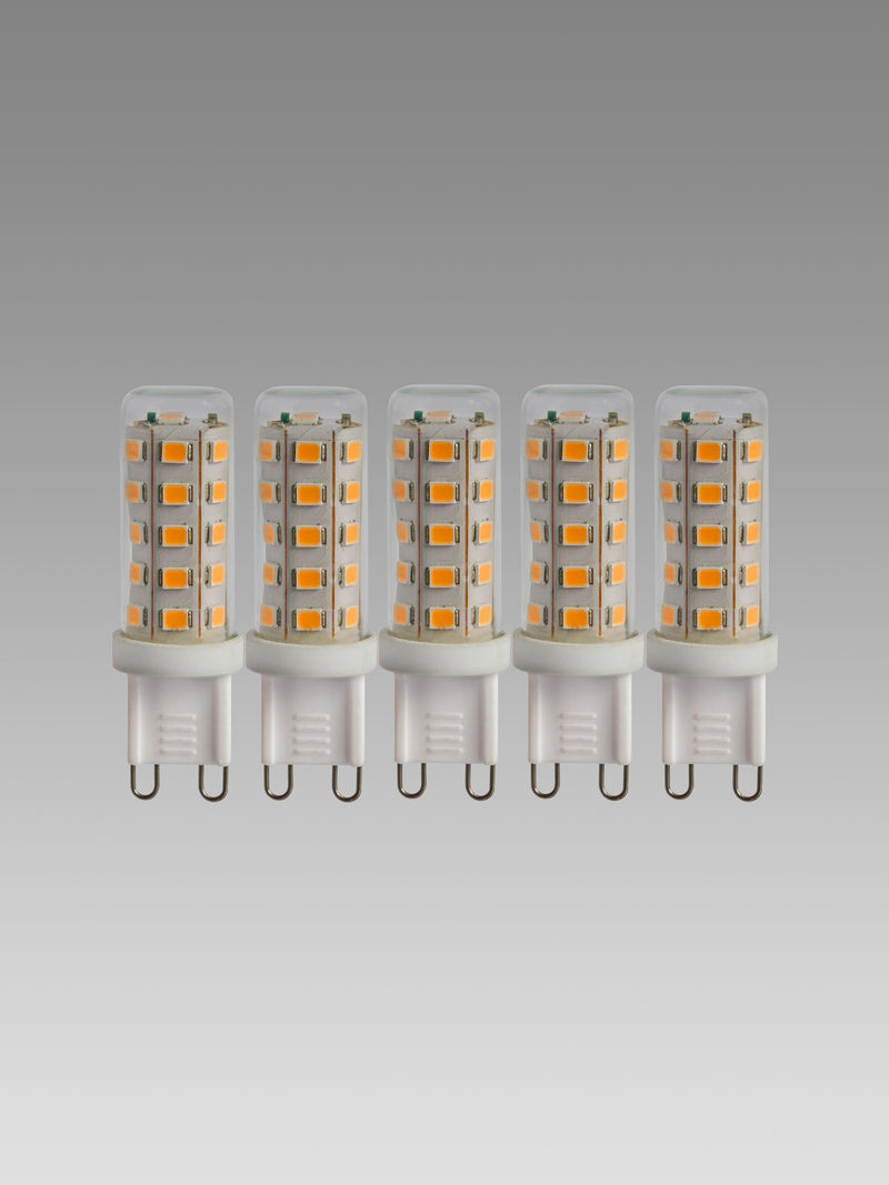 G9 LED light bulbs 3W dimmable 5 pack - British product