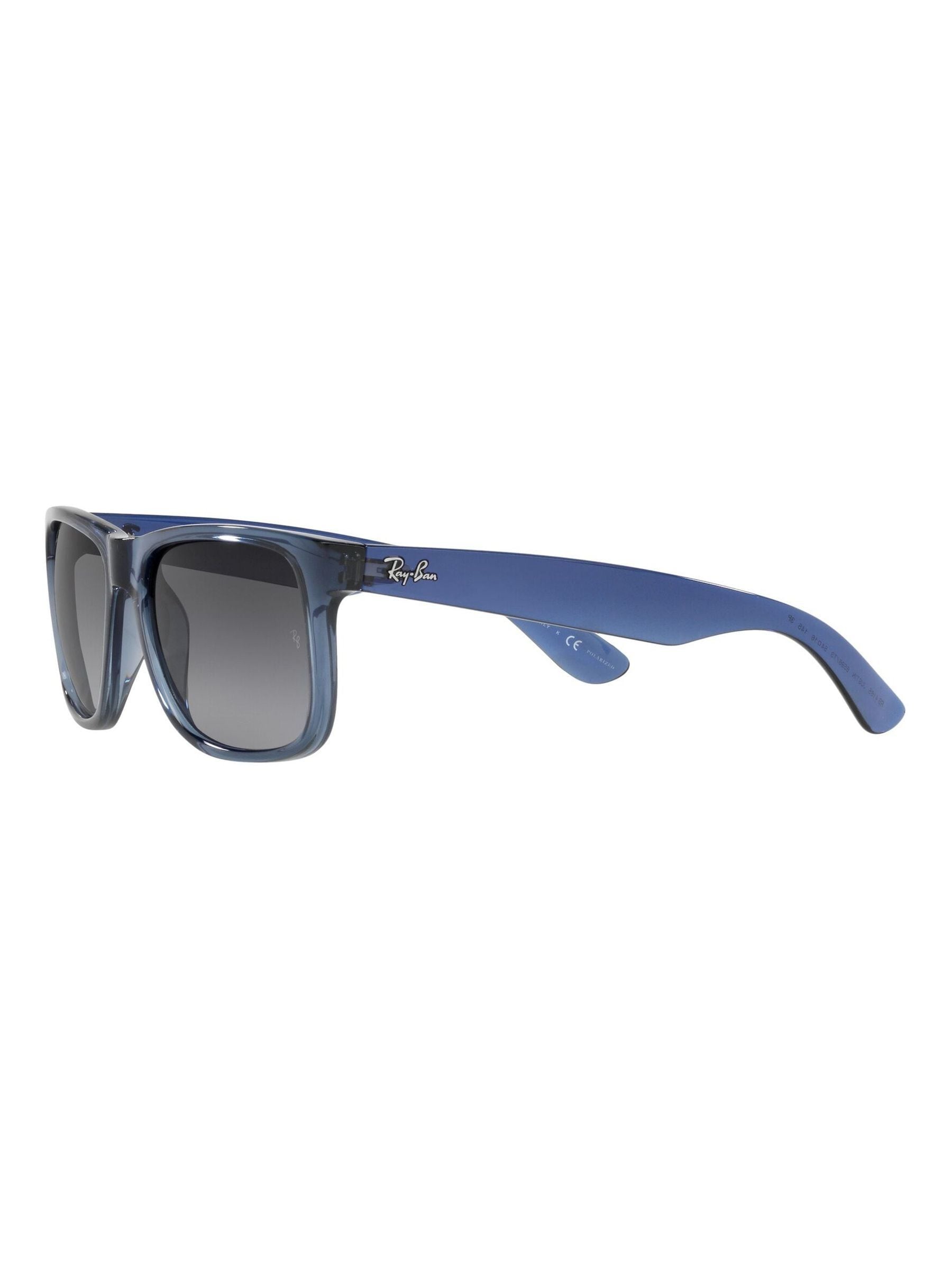 Ray-Ban Justin square sunglasses transparent blue frame - British product