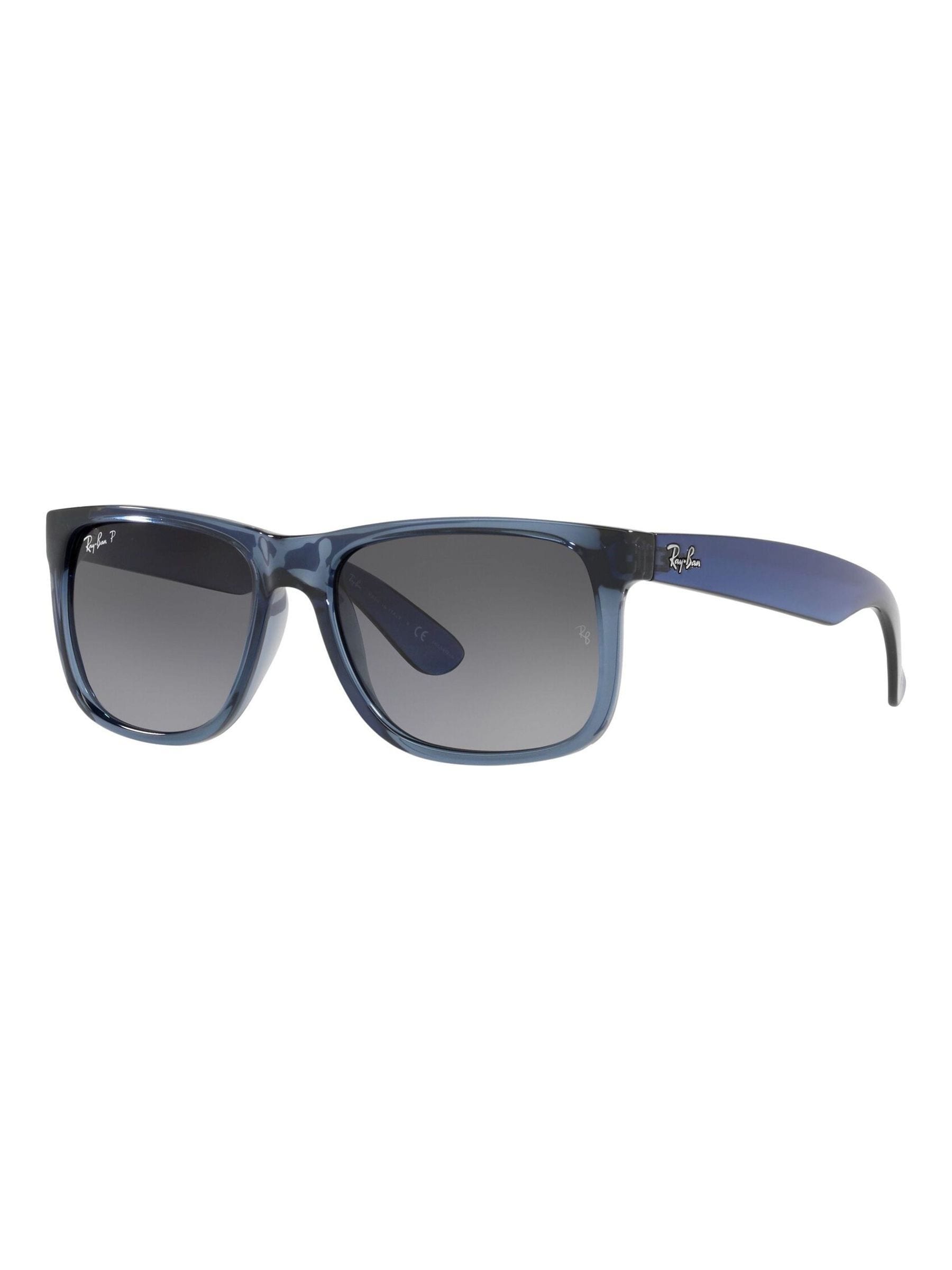 Ray-Ban Justin square sunglasses transparent blue frame - British product