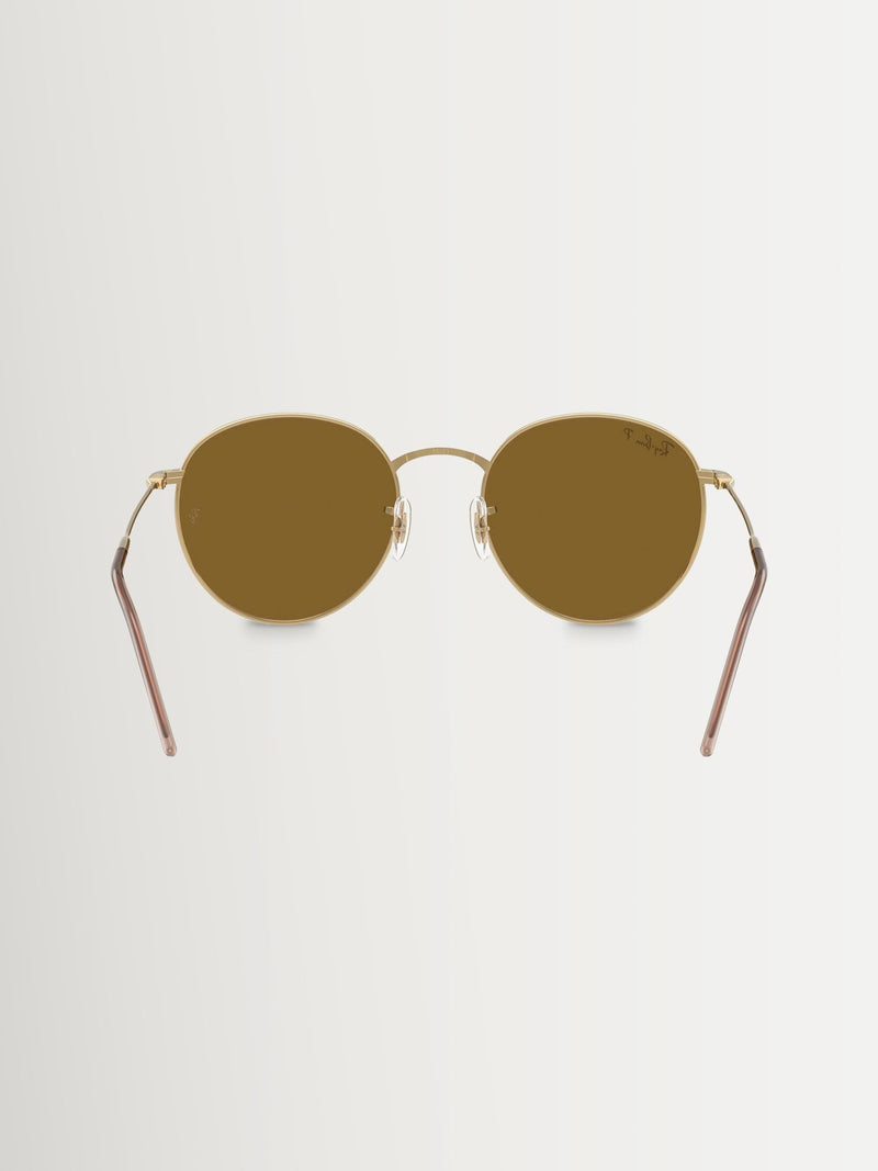 Ray-Ban Round Reverse gold polarised sunglasses - British product