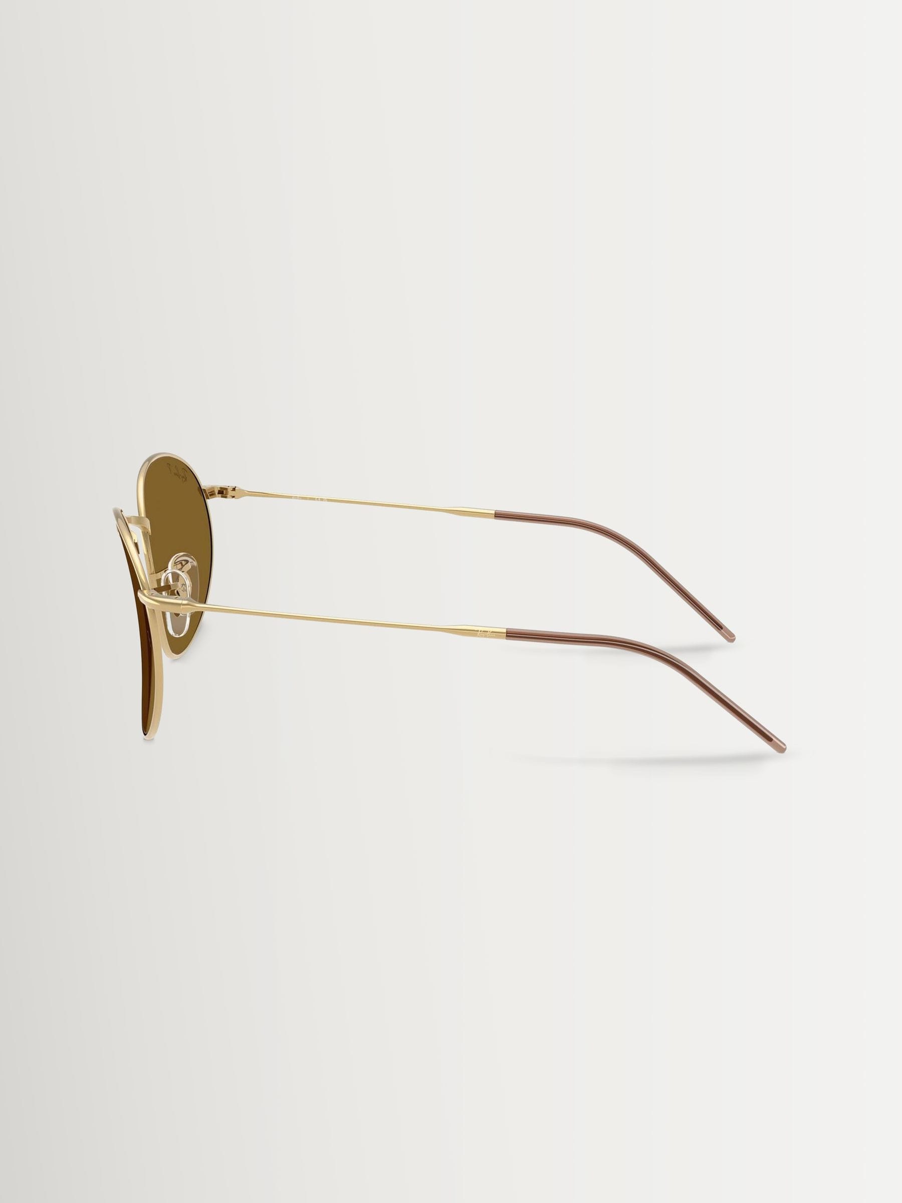 Ray-Ban Round Reverse gold polarised sunglasses - British product