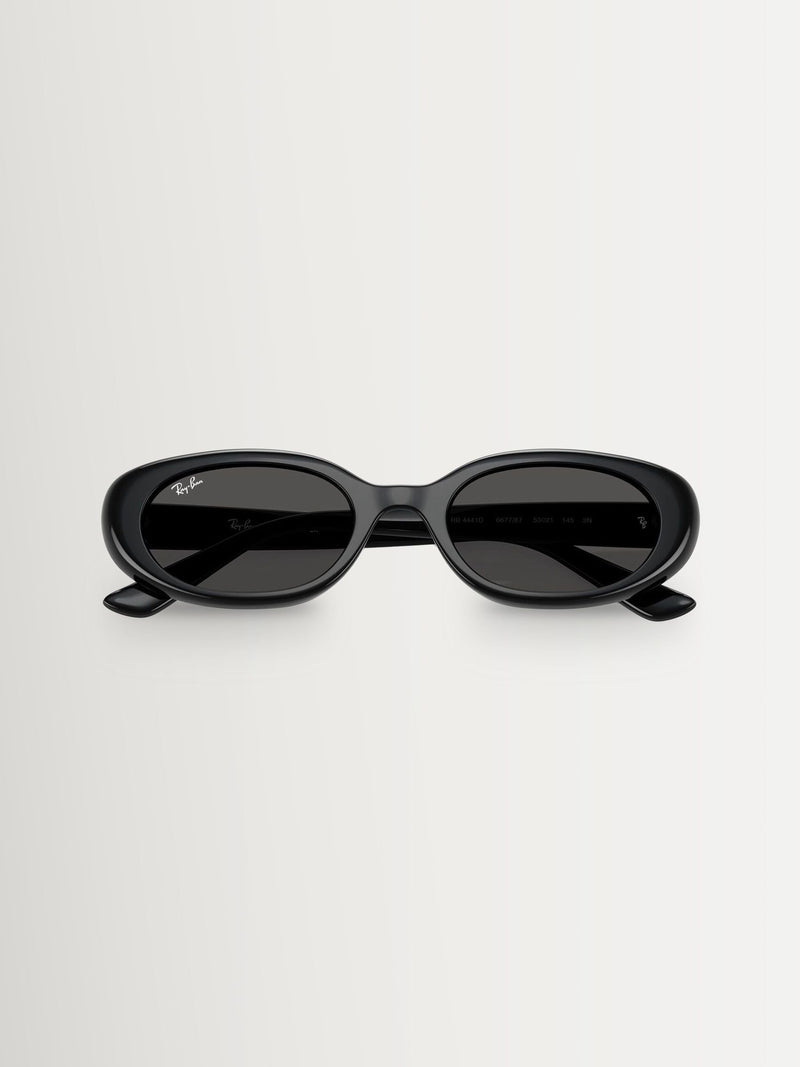 Ray-Ban pillow sunglasses white frame dark grey lenses, imported from the UK