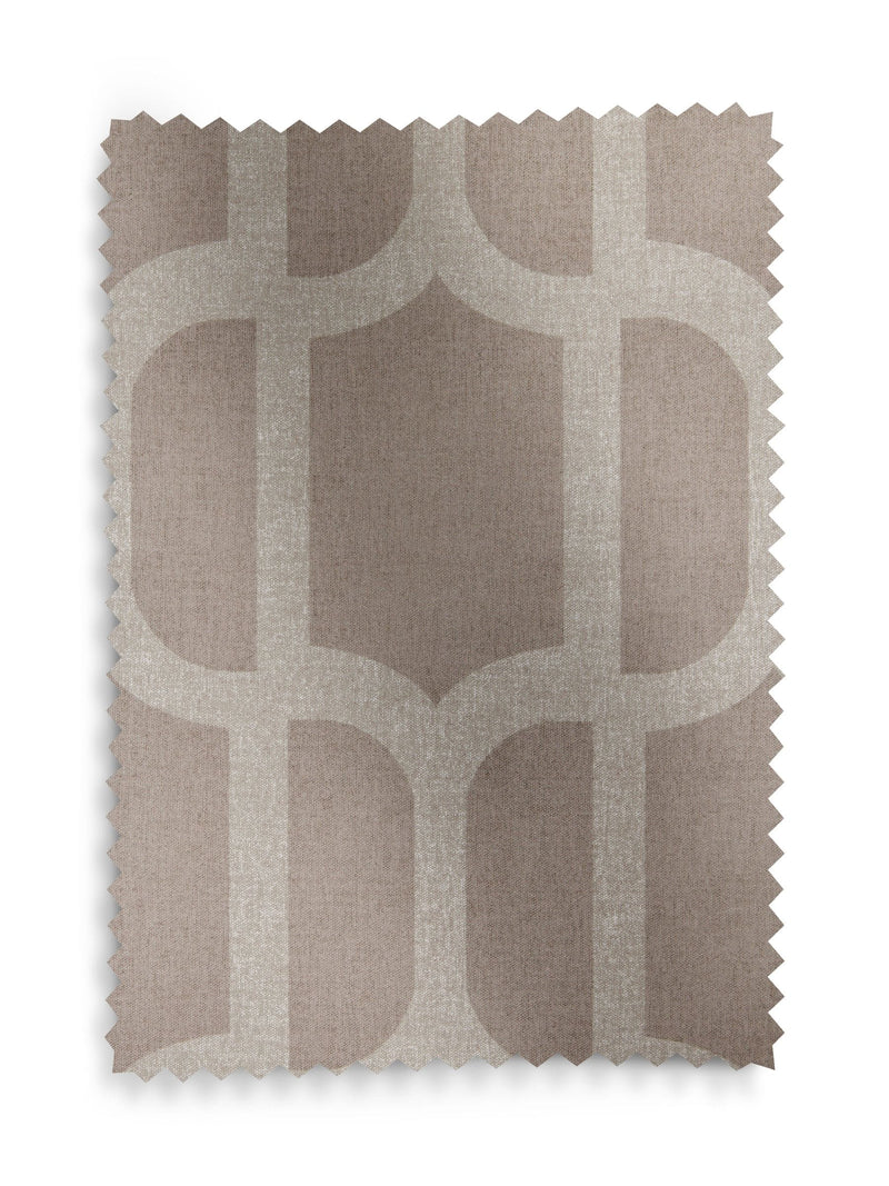 Mink natural geometric print roller blind - British product